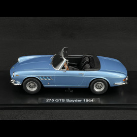 Ferrari 275 GTS Pininfarina Spyder 1964 with Spoke Rims Light Blue 1/18 KK Scale KKDC180246