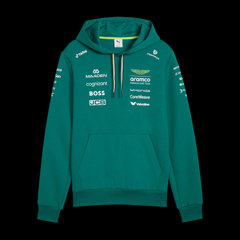 Aston Martin Hoodie F1 Team Alonso / Stroll 2026 Green Lux Puma 701239679-001 - Unisex