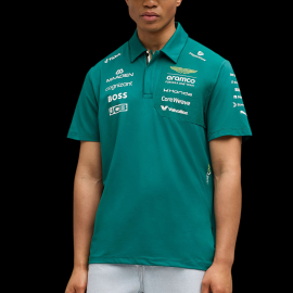 Aston Martin Poloshirt F1 Team Alonso / Stroll 2026 Green Lux Puma 701239682-001 - Unisex