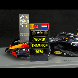 Max Verstappen Red Bull RB20 n° 1 Sieger Weltmeisterschaft 2024 F1 mit Pit Board 1/18 Spark 18S666