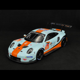 Porsche 911 RSR Type 991 n° 86 24h Le Mans 2018 Gulf Racing 1/12 Ixo LEGT12008