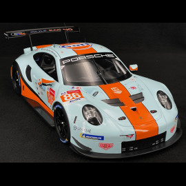 Porsche 911 RSR Typ 991 n° 86 24h Le Mans 2018 Gulf Racing 1/12 Ixo LEGT12008