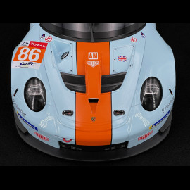 Porsche 911 RSR Type 991 n° 86 24h Le Mans 2018 Gulf Racing 1/12 Ixo LEGT12008