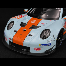 Porsche 911 RSR Typ 991 n° 86 24h Le Mans 2018 Gulf Racing 1/12 Ixo LEGT12008