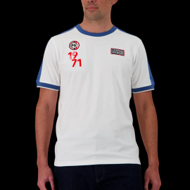 Steve McQueen T-Shirt Le Mans 1971 Weiß / Blau SQ261TSM02-002 - Herren