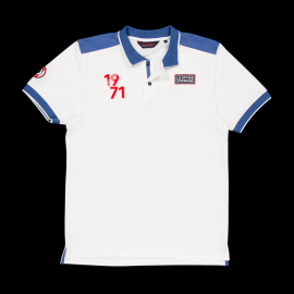 Steve McQueen Polo Shirt Le Mans 1971 White / Blue SQ261POM02-002 - Men