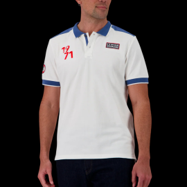 Steve McQueen Polo Shirt Le Mans 1971 White / Blue SQ261POM02-002 - Men