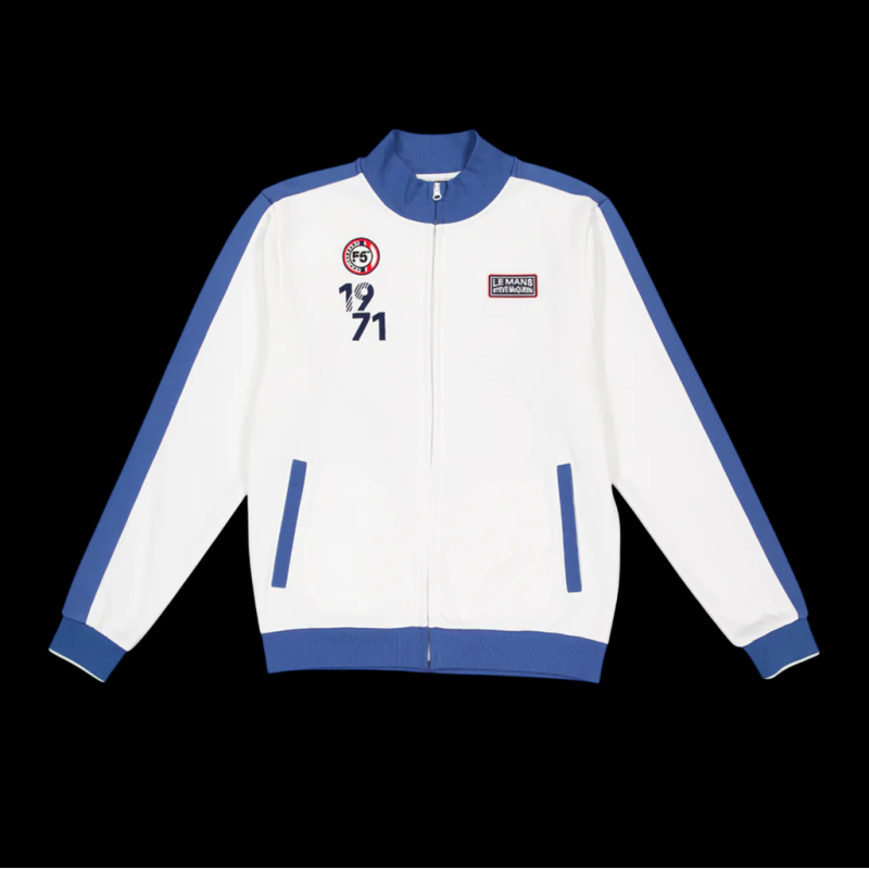 Steve McQueen Reißverschlussjacke Le Mans 1971 Weiß / Blau SQ261SSM02-002 - Herren