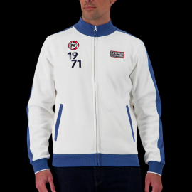 Steve McQueen Zip-Up Jacket Le Mans 1971 White / Blue SQ261SSM02-002 - Men