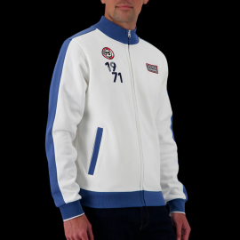 Steve McQueen Reißverschlussjacke Le Mans 1971 Weiß / Blau SQ261SSM02-002 - Herren