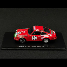 Porsche 911S n° 39 11th 24h Le Mans 1971 1/43 Spark S9765