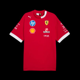 Ferrari T-Shirt F1 Team Leclerc / Hamilton Puma Rot 713571-01 - unisex