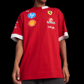 Ferrari T-Shirt F1 Team Leclerc / Hamilton Puma Rot 713571-01 - unisex