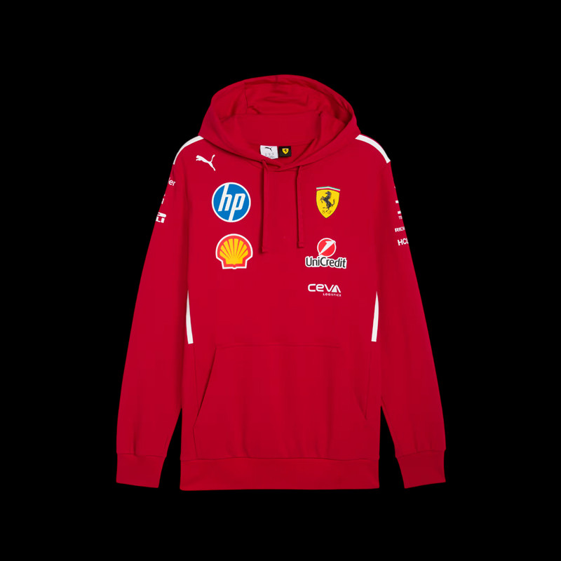 Ferrari Sweatshirt F1 Team Leclerc / Hamilton Puma Dunkelrot 7639741-01 - unisex