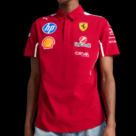 Ferrari Poloshirt F1 Team Leclerc / Hamilton Puma Dunkelrot 763944-01 - unisex
