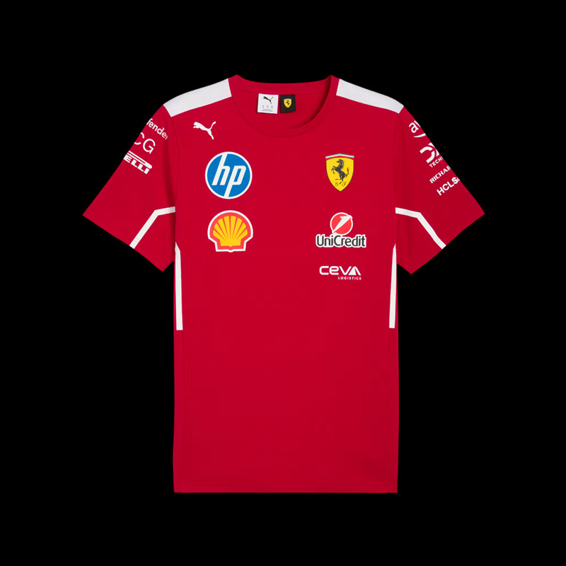 Ferrari T-Shirt F1 Team Leclerc / Hamilton Puma Dunkelrot 763945-01 - unisex
