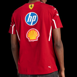 Ferrari T-Shirt F1 Team Leclerc / Hamilton Puma Dunkelrot 763945-01 - unisex