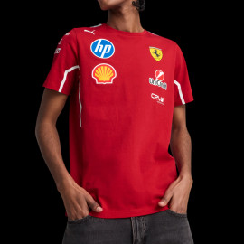 Ferrari T-shirt F1 Team Leclerc / Hamilton Puma Dark Red 763945-01 - unisex