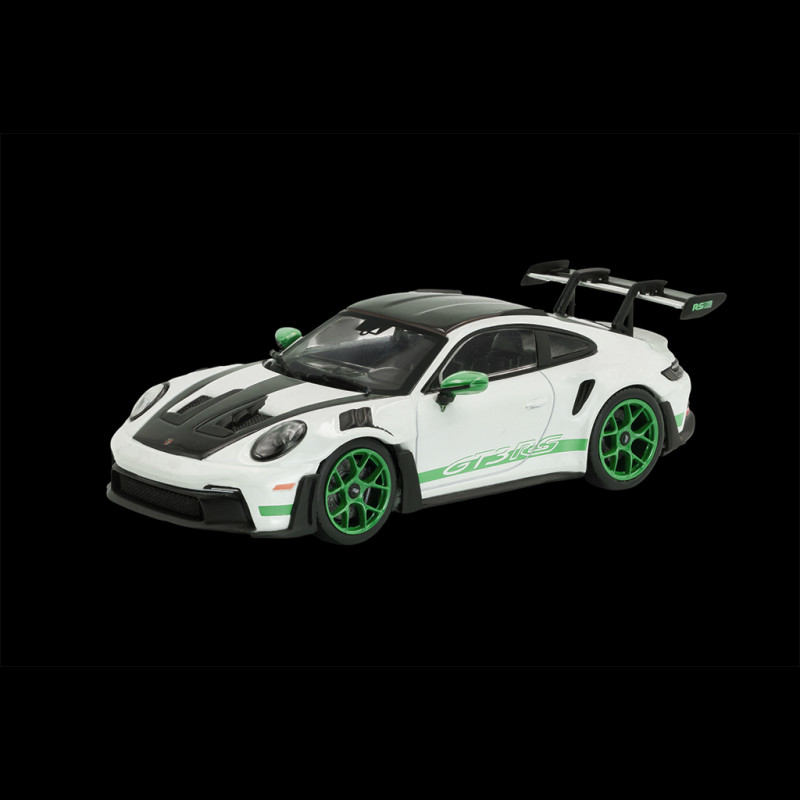 Porsche 911 GT3 RS Typ 992 2023 Weissach Package Weiß / Grüne Streifen 1/43 Solido S4314801