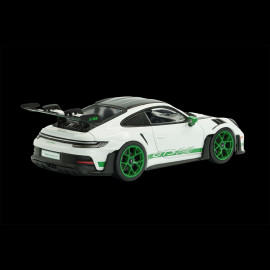 Porsche 911 GT3 RS Typ 992 2023 Weissach Package Weiß / Grüne Streifen 1/43 Solido S4314801