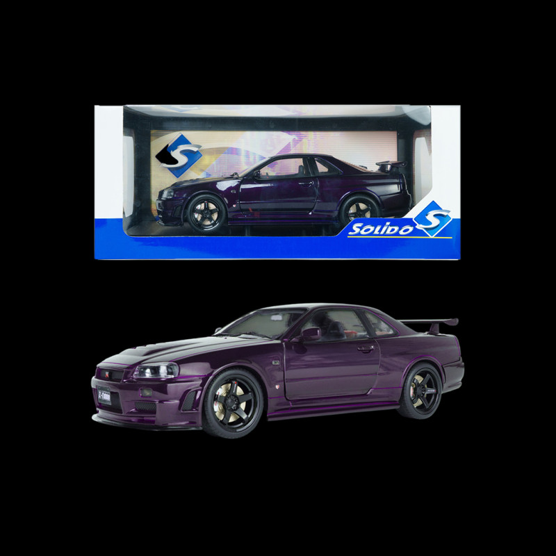 Nissan Skyline GT-R R34 Z-Tune 1999 Midnight Purple 1/18 Solido S1804311