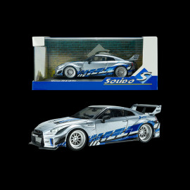 Nissan GT-R R35 Liberty Walk Silhouette 2020 Silver / Blue 1/43 Solido S4311211