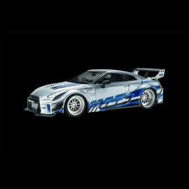 Nissan GT-R R35 Liberty Walk Silhouette 2020 Silver / Blue 1/43 Solido S4311211
