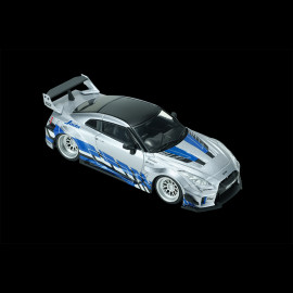 Nissan GT-R R35 Liberty Walk Silhouette 2020 Silver / Blue 1/43 Solido S4311211