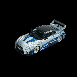 Nissan GT-R R35 Liberty Walk Silhouette 2020 Silber / Blau 1/43 Solido S4311211