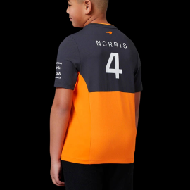 McLaren T-Shirt F1 Team Lando Norris Papaya Orange / Phantom TJ5320 - Kinder