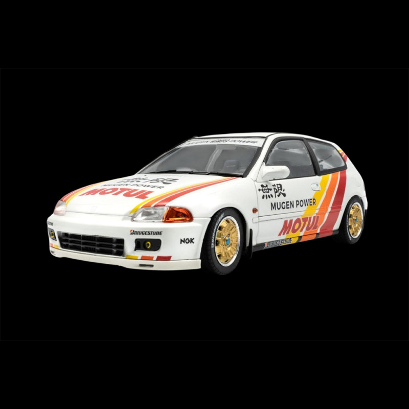 Honda Civic EG6 Mugen Racing 1992 White / Red Stripes 1/18 Solido S1810404
