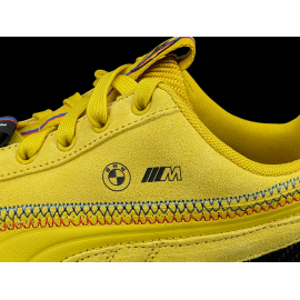BMW Schuhe M3 Speedcat + Schlüsselanhänger + Sammlerbox Puma Leder / Carbon-Optik Gelb 309309-02 - unisex