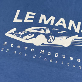 Steve McQueen T-Shirt Le Mans 917 n° 20 Blue SQ261TSM08-115 - Men