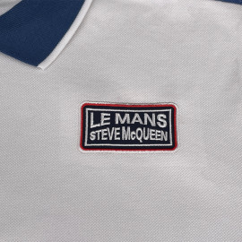 Steve McQueen Poloshirt Le Mans 1971 Weiß / Blau SQ261POM02-002 - Herren