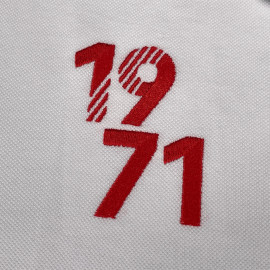 Steve McQueen Poloshirt Le Mans 1971 Weiß / Blau SQ261POM02-002 - Herren