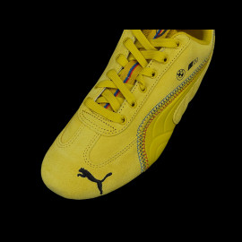 BMW Schuhe M3 Speedcat + Schlüsselanhänger + Sammlerbox Puma Leder / Carbon-Optik Phönixgelbe 309309-02 - unisex