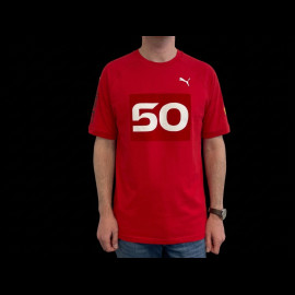 Ferrari T-Shirt 499P n° 50 Hypercar Puma Rot / Weiß 637929-02 - unisex
