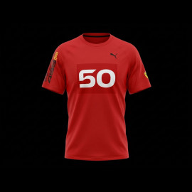 Ferrari T-Shirt 499P n° 50 Hypercar Puma Rot / Weiß 637929-02 - unisex