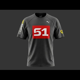 Ferrari T-shirt 499P n° 51 Hypercar Puma Black / Red 637929-01 - unisex