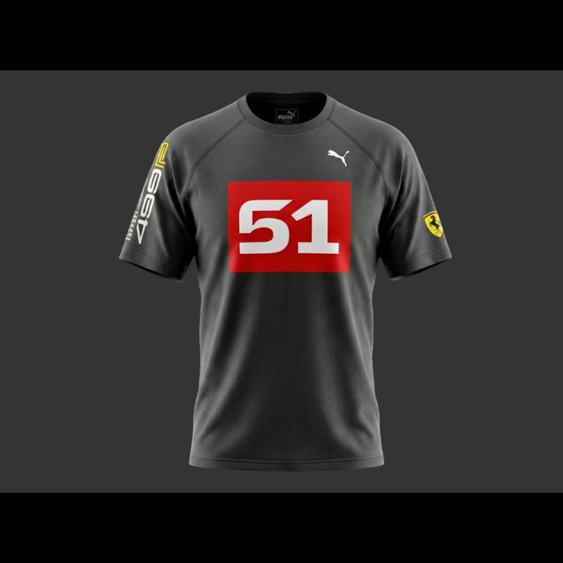 Ferrari T-shirt 499P n° 51 Hypercar Puma Black / Red 637929-01 - unisex