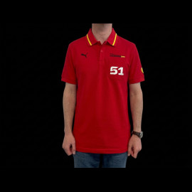 Ferrari Poloshirt 499P n° 51 Hypercar Puma Rot 637931-02 - unisex