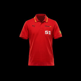 Ferrari Poloshirt 499P n° 51 Hypercar Puma Rot 637931-02 - unisex