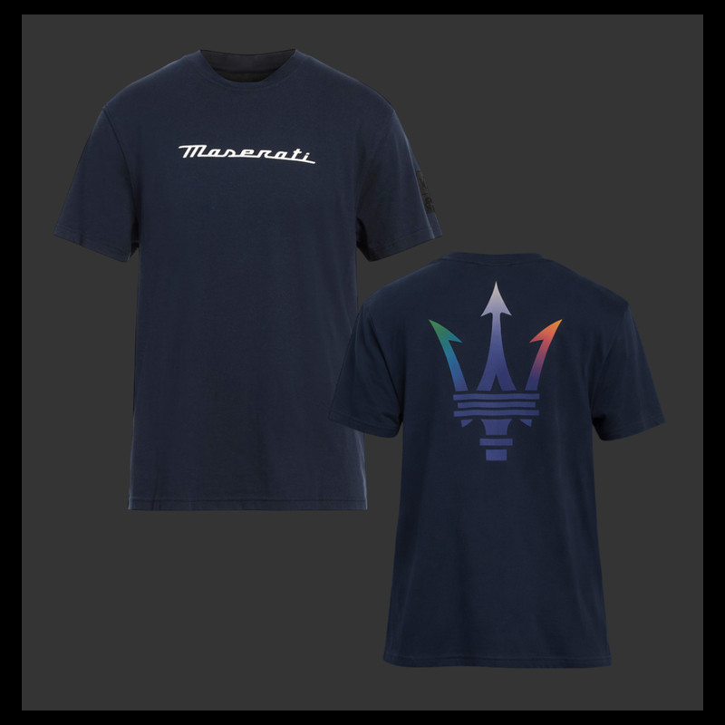 Maserati T-Shirt North Sails Trident Logo Navy Blue - Unisex