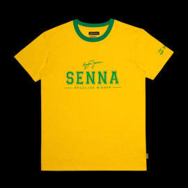 Ayrton Senna T-shirt F1 Brazilian Winner Yellow / Green ASLE01016-YLW - unisex