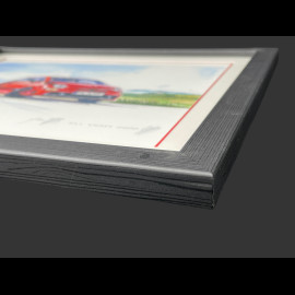 Fiat Abarth 595 Rahmen 2016 Schwarzer Holzrahmen 25 x 30 cm - Uli Ehret