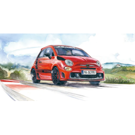 Fiat Abarth 595 Rahmen 2016 Schwarzer Holzrahmen 25 x 30 cm - Uli Ehret
