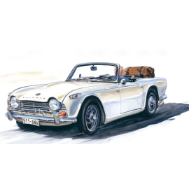 Triumph Frame TR4 1961 Black Wooden Frame with Sketch 25 x 30 cm - Uli Ehret