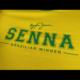 Ayrton Senna T-shirt F1 Brazilian Winner Yellow / Green ASLE01016-YLW - unisex