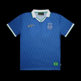 Ayrton Senna T-Shirt F1 Dreifacher Weltmeister Blau ASLE06001-BLU - unisex