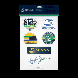Set of 6 Ayrton Senna stickers ASLE11913-NVY